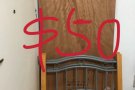 单人铁床，卖一送一，$ 5 0