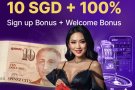 线上老虎机-百家乐-21点( 18 新元注册奖金 - 无需存款)