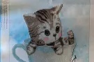DIY手工小猫砖石画成品