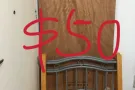 单人铁床，卖一送一，$ 5 0