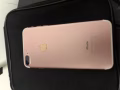 苹果7plus玫瑰金256g机子无修无刮痕带充电器和数据线耳机