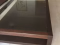 實木，玻璃面，咖啡桌，$80