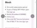 轉singtel 1G光纖 網絡（原價$54.9， 現價$49.9)