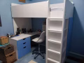 宜家兒童組合家具+床+床墊+桌子+衣櫃+書架 虧本賣