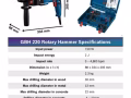 Bosch - GBH 220, 3 Mode Rotary Hammer Drill 720W ($110)