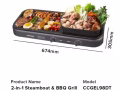 New CORNELL Tabletop Grill with Hotpot on sale ($65)